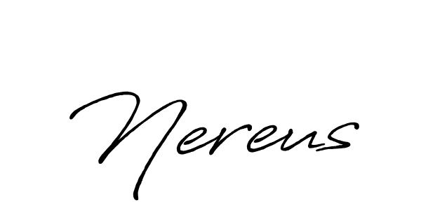 How to make Nereus name signature. Use Antro_Vectra_Bolder style for creating short signs online. This is the latest handwritten sign. Nereus signature style 7 images and pictures png