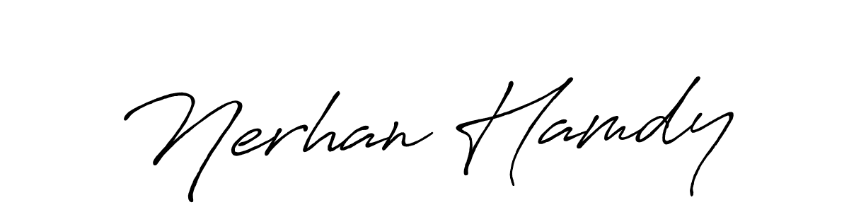 Make a short Nerhan Hamdy signature style. Manage your documents anywhere anytime using Antro_Vectra_Bolder. Create and add eSignatures, submit forms, share and send files easily. Nerhan Hamdy signature style 7 images and pictures png