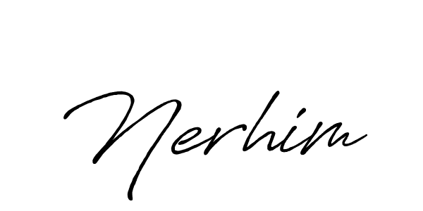 Create a beautiful signature design for name Nerhim. With this signature (Antro_Vectra_Bolder) fonts, you can make a handwritten signature for free. Nerhim signature style 7 images and pictures png