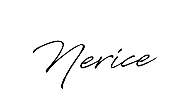 Nerice stylish signature style. Best Handwritten Sign (Antro_Vectra_Bolder) for my name. Handwritten Signature Collection Ideas for my name Nerice. Nerice signature style 7 images and pictures png