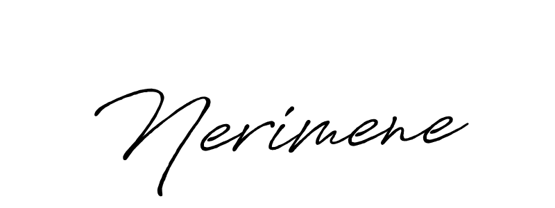 if you are searching for the best signature style for your name Nerimene. so please give up your signature search. here we have designed multiple signature styles  using Antro_Vectra_Bolder. Nerimene signature style 7 images and pictures png