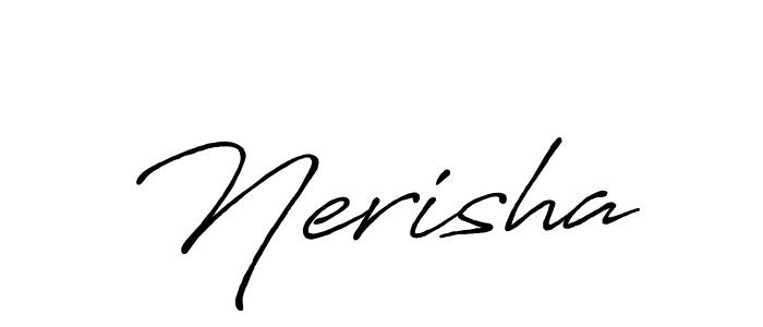 Create a beautiful signature design for name Nerisha. With this signature (Antro_Vectra_Bolder) fonts, you can make a handwritten signature for free. Nerisha signature style 7 images and pictures png