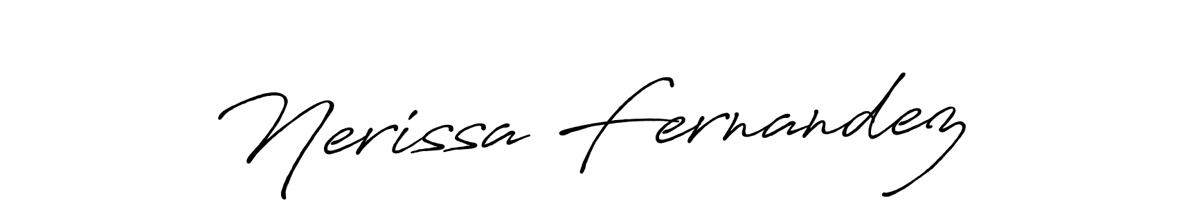 if you are searching for the best signature style for your name Nerissa Fernandez. so please give up your signature search. here we have designed multiple signature styles  using Antro_Vectra_Bolder. Nerissa Fernandez signature style 7 images and pictures png