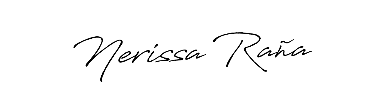 Create a beautiful signature design for name Nerissa Raña. With this signature (Antro_Vectra_Bolder) fonts, you can make a handwritten signature for free. Nerissa Raña signature style 7 images and pictures png