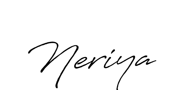 Use a signature maker to create a handwritten signature online. With this signature software, you can design (Antro_Vectra_Bolder) your own signature for name Neriya. Neriya signature style 7 images and pictures png