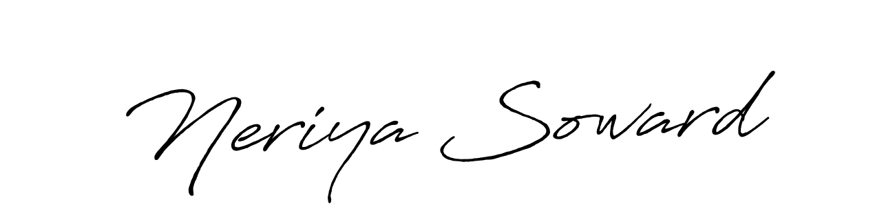 How to make Neriya Soward signature? Antro_Vectra_Bolder is a professional autograph style. Create handwritten signature for Neriya Soward name. Neriya Soward signature style 7 images and pictures png