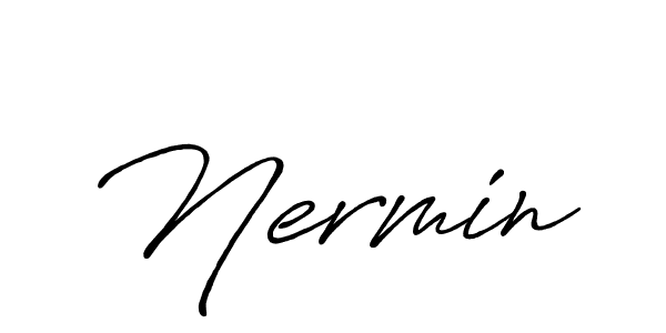 if you are searching for the best signature style for your name Nermin. so please give up your signature search. here we have designed multiple signature styles  using Antro_Vectra_Bolder. Nermin signature style 7 images and pictures png