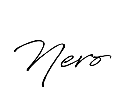 How to make Nero name signature. Use Antro_Vectra_Bolder style for creating short signs online. This is the latest handwritten sign. Nero signature style 7 images and pictures png