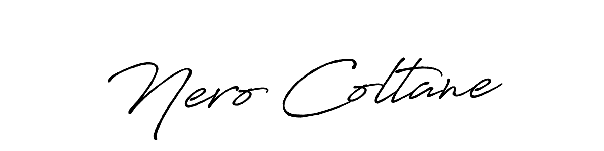 Similarly Antro_Vectra_Bolder is the best handwritten signature design. Signature creator online .You can use it as an online autograph creator for name Nero Coltane. Nero Coltane signature style 7 images and pictures png