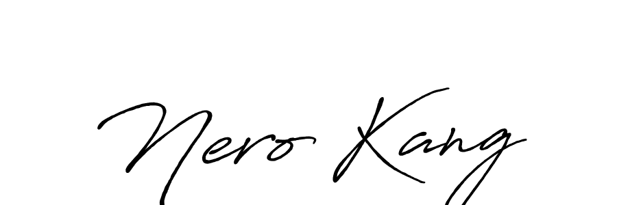 You should practise on your own different ways (Antro_Vectra_Bolder) to write your name (Nero Kang) in signature. don't let someone else do it for you. Nero Kang signature style 7 images and pictures png