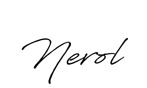 Create a beautiful signature design for name Nerol. With this signature (Antro_Vectra_Bolder) fonts, you can make a handwritten signature for free. Nerol signature style 7 images and pictures png