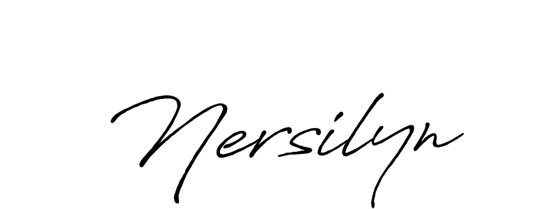 Make a beautiful signature design for name Nersilyn. With this signature (Antro_Vectra_Bolder) style, you can create a handwritten signature for free. Nersilyn signature style 7 images and pictures png