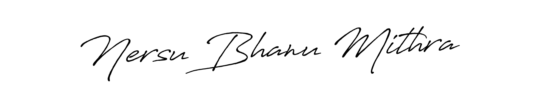 The best way (Antro_Vectra_Bolder) to make a short signature is to pick only two or three words in your name. The name Nersu Bhanu Mithra include a total of six letters. For converting this name. Nersu Bhanu Mithra signature style 7 images and pictures png