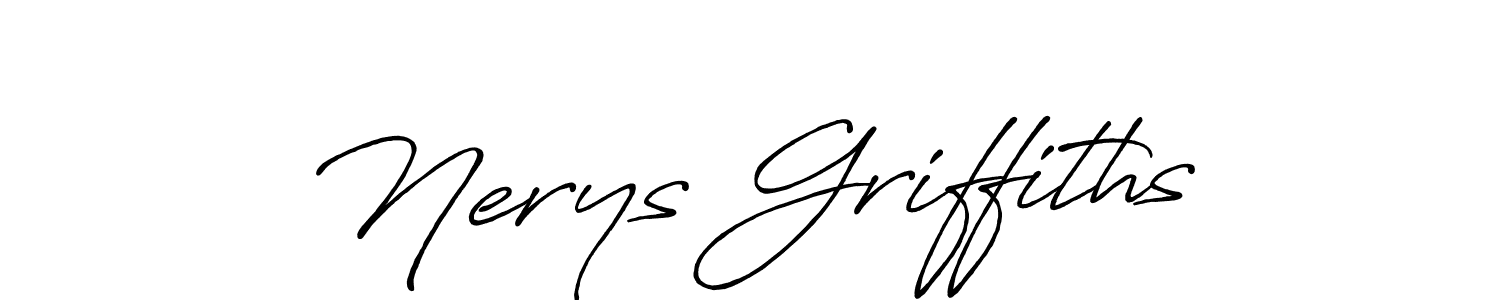 Use a signature maker to create a handwritten signature online. With this signature software, you can design (Antro_Vectra_Bolder) your own signature for name Nerys Griffiths. Nerys Griffiths signature style 7 images and pictures png