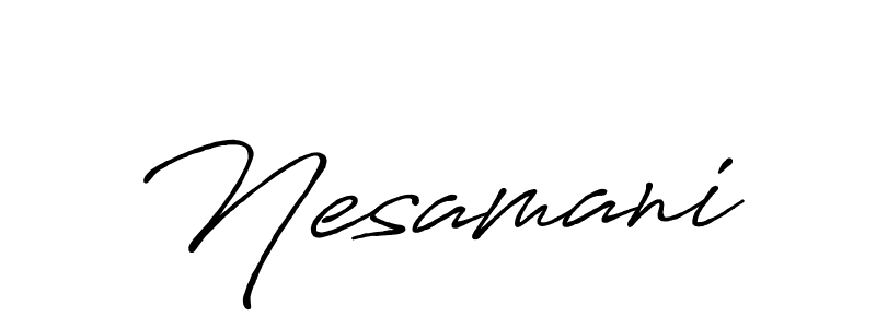 How to make Nesamani name signature. Use Antro_Vectra_Bolder style for creating short signs online. This is the latest handwritten sign. Nesamani signature style 7 images and pictures png