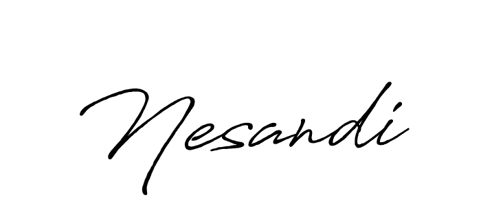 The best way (Antro_Vectra_Bolder) to make a short signature is to pick only two or three words in your name. The name Nesandi include a total of six letters. For converting this name. Nesandi signature style 7 images and pictures png