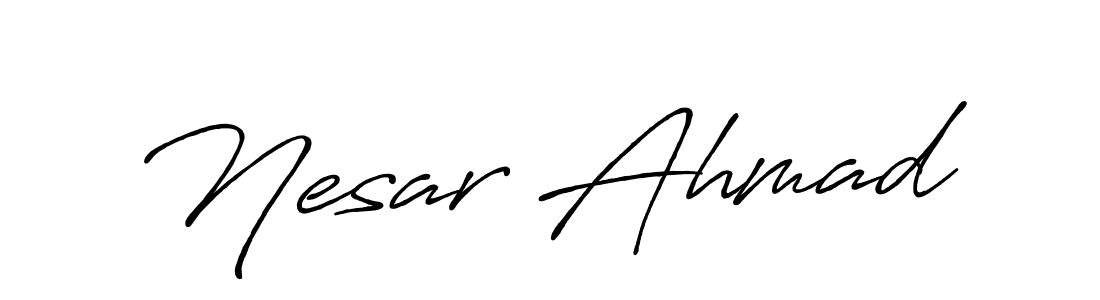 Make a beautiful signature design for name Nesar Ahmad. Use this online signature maker to create a handwritten signature for free. Nesar Ahmad signature style 7 images and pictures png