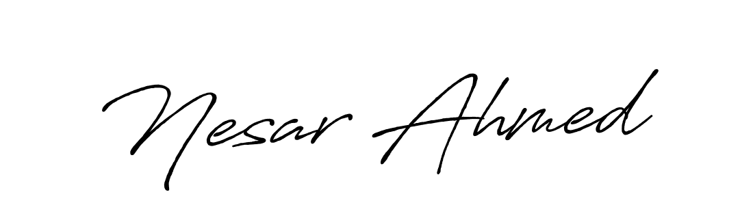 It looks lik you need a new signature style for name Nesar Ahmed. Design unique handwritten (Antro_Vectra_Bolder) signature with our free signature maker in just a few clicks. Nesar Ahmed signature style 7 images and pictures png