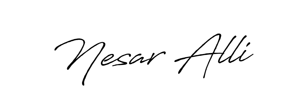 Design your own signature with our free online signature maker. With this signature software, you can create a handwritten (Antro_Vectra_Bolder) signature for name Nesar Alli. Nesar Alli signature style 7 images and pictures png