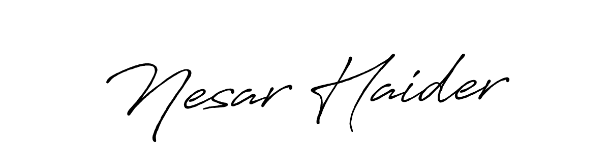 How to Draw Nesar Haider signature style? Antro_Vectra_Bolder is a latest design signature styles for name Nesar Haider. Nesar Haider signature style 7 images and pictures png