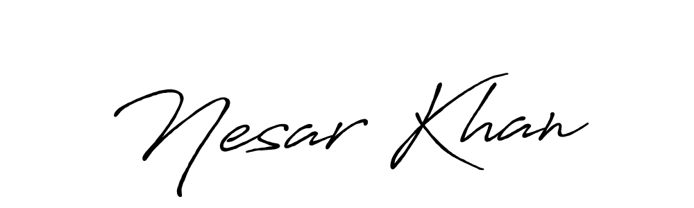 How to Draw Nesar Khan signature style? Antro_Vectra_Bolder is a latest design signature styles for name Nesar Khan. Nesar Khan signature style 7 images and pictures png