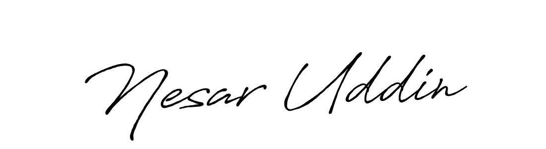 Also we have Nesar Uddin name is the best signature style. Create professional handwritten signature collection using Antro_Vectra_Bolder autograph style. Nesar Uddin signature style 7 images and pictures png