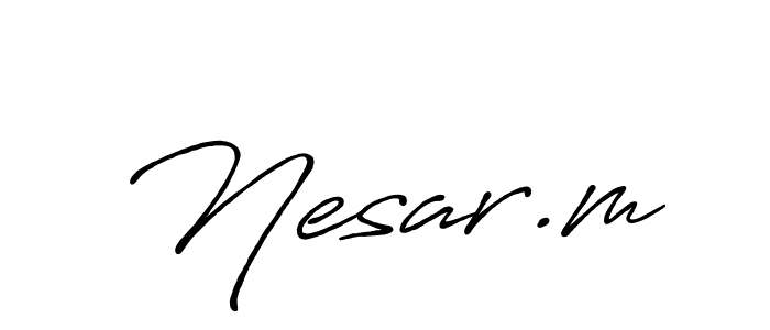 This is the best signature style for the Nesar.m name. Also you like these signature font (Antro_Vectra_Bolder). Mix name signature. Nesar.m signature style 7 images and pictures png