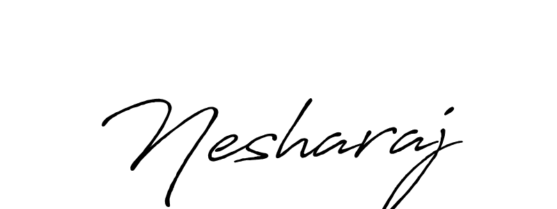 Make a beautiful signature design for name Nesharaj. With this signature (Antro_Vectra_Bolder) style, you can create a handwritten signature for free. Nesharaj signature style 7 images and pictures png