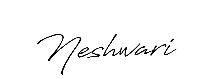 You should practise on your own different ways (Antro_Vectra_Bolder) to write your name (Neshwari) in signature. don't let someone else do it for you. Neshwari signature style 7 images and pictures png