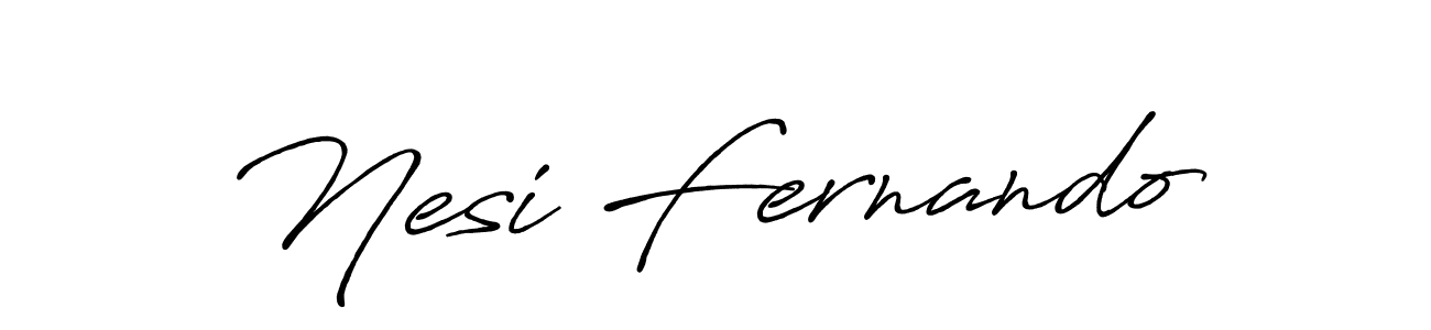 Nesi Fernando stylish signature style. Best Handwritten Sign (Antro_Vectra_Bolder) for my name. Handwritten Signature Collection Ideas for my name Nesi Fernando. Nesi Fernando signature style 7 images and pictures png