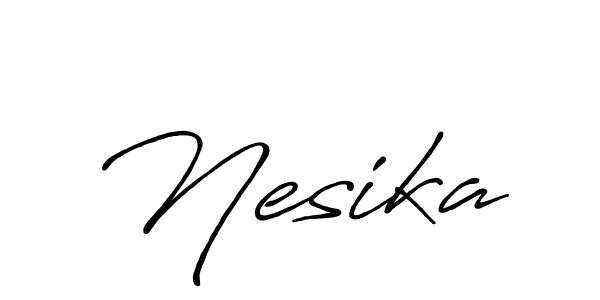 The best way (Antro_Vectra_Bolder) to make a short signature is to pick only two or three words in your name. The name Nesika include a total of six letters. For converting this name. Nesika signature style 7 images and pictures png