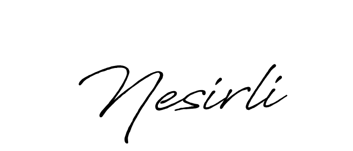 Design your own signature with our free online signature maker. With this signature software, you can create a handwritten (Antro_Vectra_Bolder) signature for name Nesirli. Nesirli signature style 7 images and pictures png