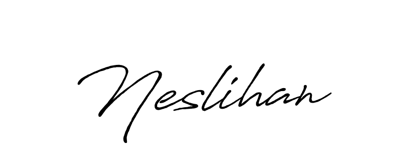 Also we have Neslihan name is the best signature style. Create professional handwritten signature collection using Antro_Vectra_Bolder autograph style. Neslihan signature style 7 images and pictures png