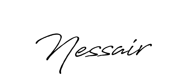 How to make Nessair signature? Antro_Vectra_Bolder is a professional autograph style. Create handwritten signature for Nessair name. Nessair signature style 7 images and pictures png