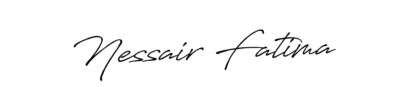 Also You can easily find your signature by using the search form. We will create Nessair Fatima name handwritten signature images for you free of cost using Antro_Vectra_Bolder sign style. Nessair Fatima signature style 7 images and pictures png