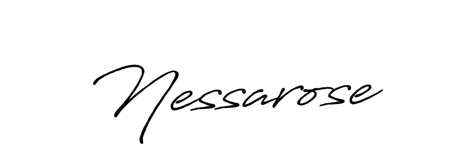 Make a beautiful signature design for name Nessarose. With this signature (Antro_Vectra_Bolder) style, you can create a handwritten signature for free. Nessarose signature style 7 images and pictures png
