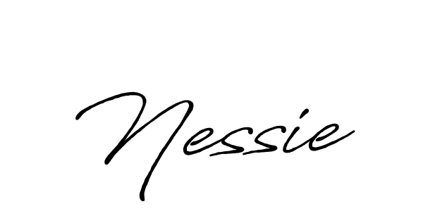 Make a beautiful signature design for name Nessie. With this signature (Antro_Vectra_Bolder) style, you can create a handwritten signature for free. Nessie signature style 7 images and pictures png