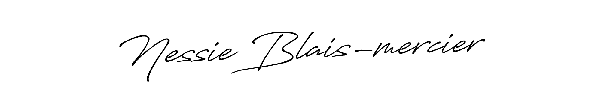 Antro_Vectra_Bolder is a professional signature style that is perfect for those who want to add a touch of class to their signature. It is also a great choice for those who want to make their signature more unique. Get Nessie Blais-mercier name to fancy signature for free. Nessie Blais-mercier signature style 7 images and pictures png