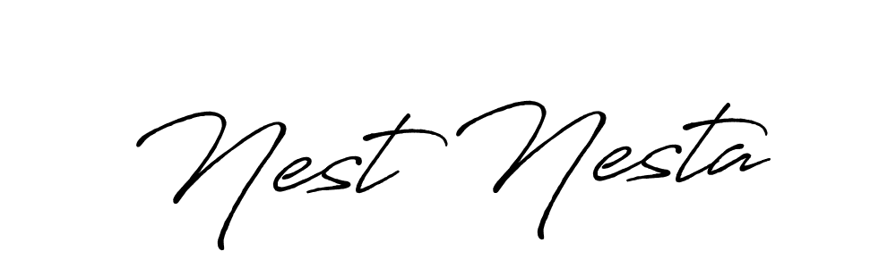 Create a beautiful signature design for name Nest Nesta. With this signature (Antro_Vectra_Bolder) fonts, you can make a handwritten signature for free. Nest Nesta signature style 7 images and pictures png