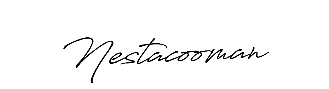 How to make Nestacooman name signature. Use Antro_Vectra_Bolder style for creating short signs online. This is the latest handwritten sign. Nestacooman signature style 7 images and pictures png