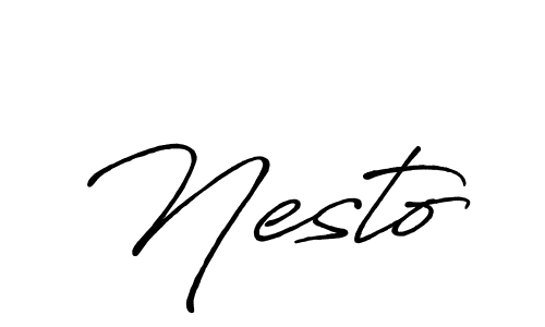 Also You can easily find your signature by using the search form. We will create Nesto name handwritten signature images for you free of cost using Antro_Vectra_Bolder sign style. Nesto signature style 7 images and pictures png