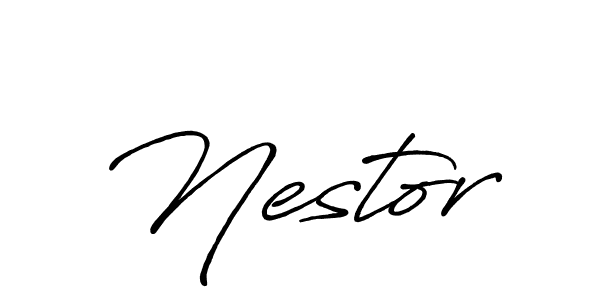 You should practise on your own different ways (Antro_Vectra_Bolder) to write your name (Nestor) in signature. don't let someone else do it for you. Nestor signature style 7 images and pictures png