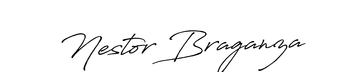How to make Nestor Braganza signature? Antro_Vectra_Bolder is a professional autograph style. Create handwritten signature for Nestor Braganza name. Nestor Braganza signature style 7 images and pictures png