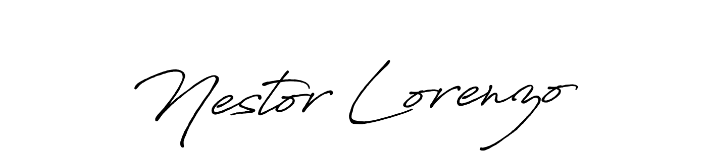 How to make Nestor Lorenzo name signature. Use Antro_Vectra_Bolder style for creating short signs online. This is the latest handwritten sign. Nestor Lorenzo signature style 7 images and pictures png