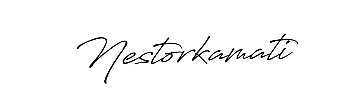 Design your own signature with our free online signature maker. With this signature software, you can create a handwritten (Antro_Vectra_Bolder) signature for name Nestorkamati. Nestorkamati signature style 7 images and pictures png