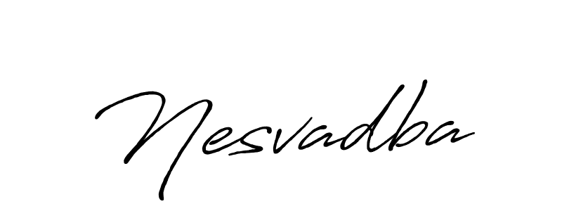 Design your own signature with our free online signature maker. With this signature software, you can create a handwritten (Antro_Vectra_Bolder) signature for name Nesvadba. Nesvadba signature style 7 images and pictures png