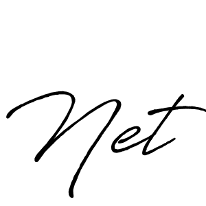The best way (Antro_Vectra_Bolder) to make a short signature is to pick only two or three words in your name. The name Net include a total of six letters. For converting this name. Net signature style 7 images and pictures png