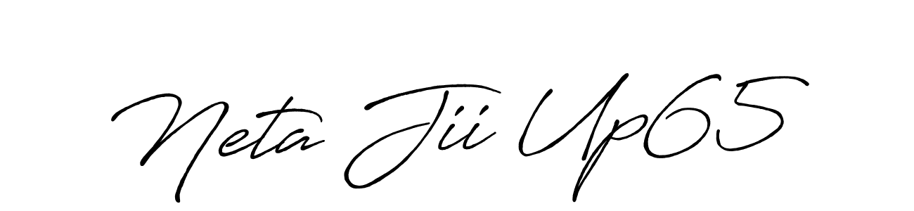 Create a beautiful signature design for name Neta Jii Up65. With this signature (Antro_Vectra_Bolder) fonts, you can make a handwritten signature for free. Neta Jii Up65 signature style 7 images and pictures png