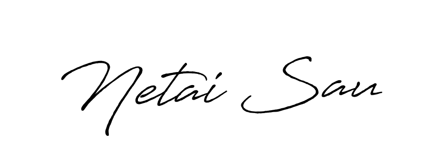 It looks lik you need a new signature style for name Netai Sau. Design unique handwritten (Antro_Vectra_Bolder) signature with our free signature maker in just a few clicks. Netai Sau signature style 7 images and pictures png