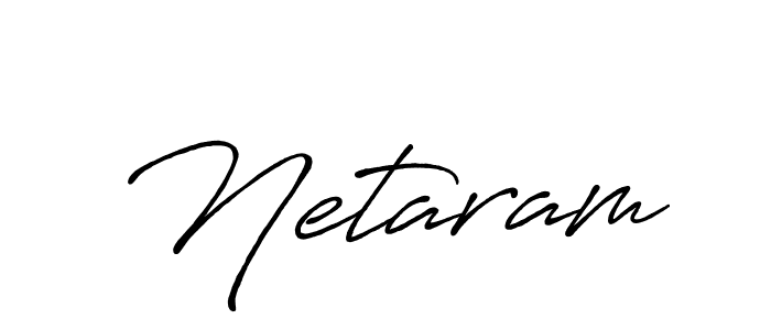 Also we have Netaram name is the best signature style. Create professional handwritten signature collection using Antro_Vectra_Bolder autograph style. Netaram signature style 7 images and pictures png